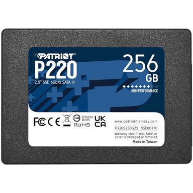PATRIOT SSD P220 256 GB, 2,5", R550/W490 MB/s (P220S256G25)